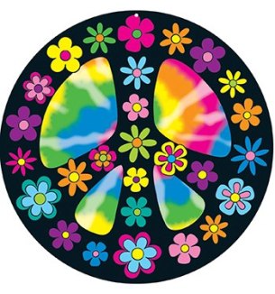 peace sign with flowers