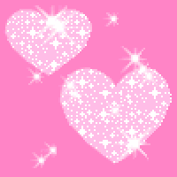 pink and white sparkly hearts