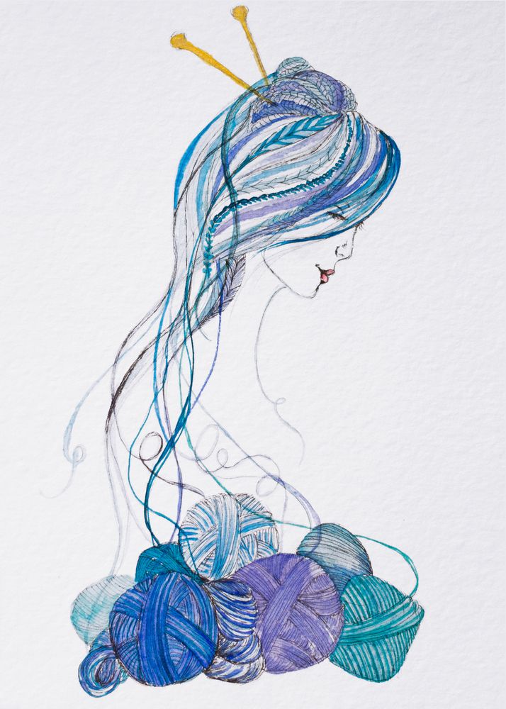 knitting artistic painting