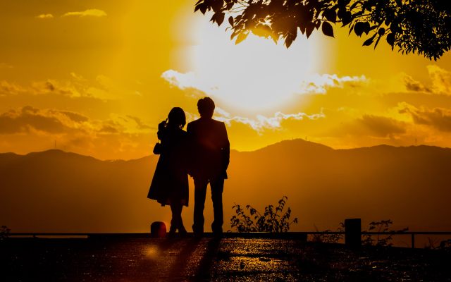 couple in sunset