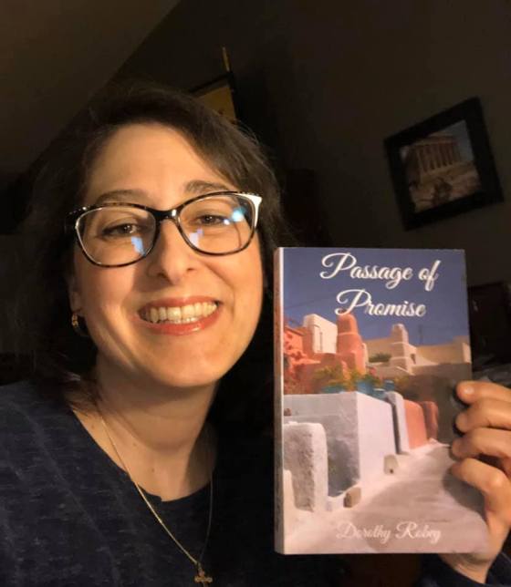 Me with my book Passage of Promise April 1 2020